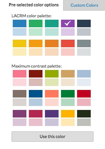 Pre-selected color options