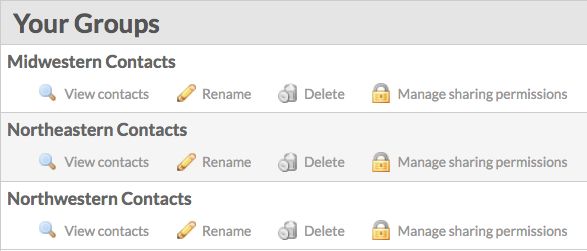 Grouping your contacts