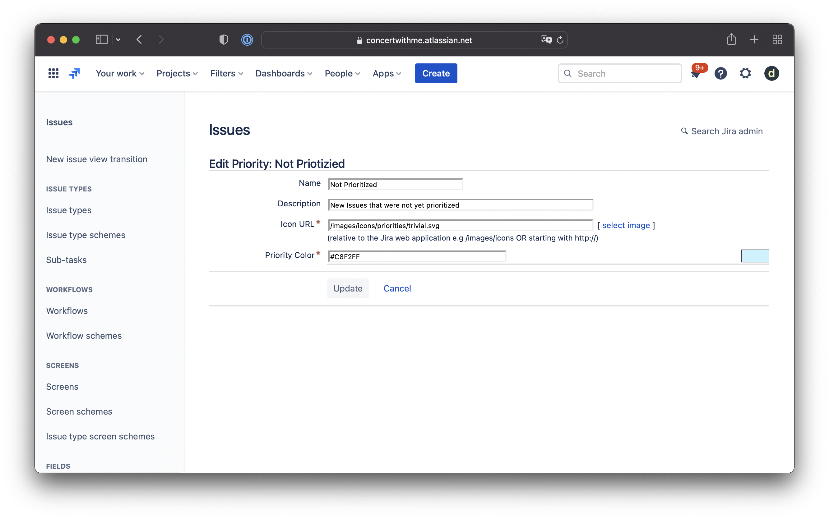 Setup Custom Jira Priority levels