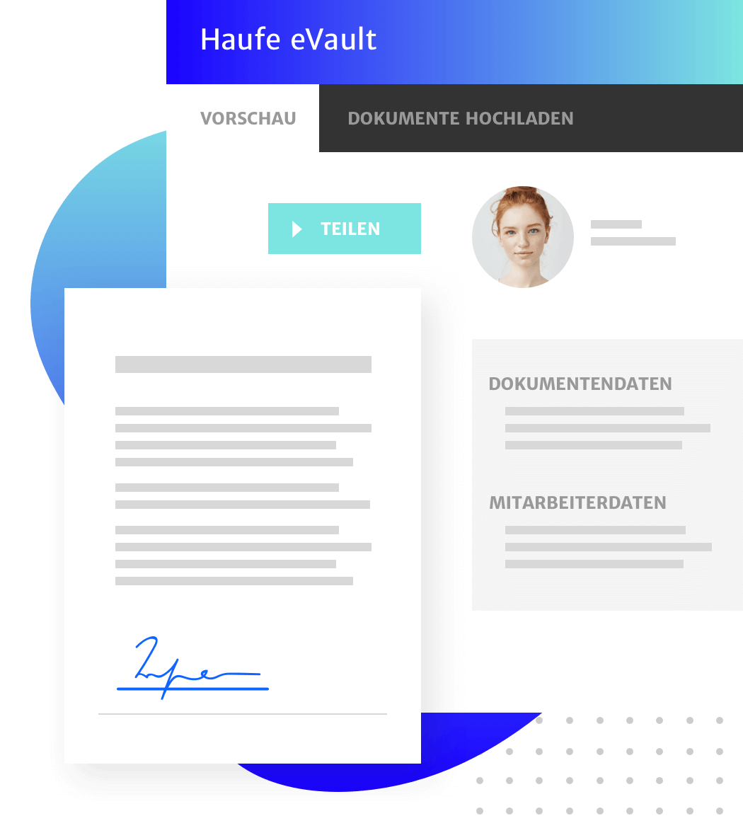 Teilen von HR Dokumenten mit dem elektronischen Schliessfach - Haufe eVault