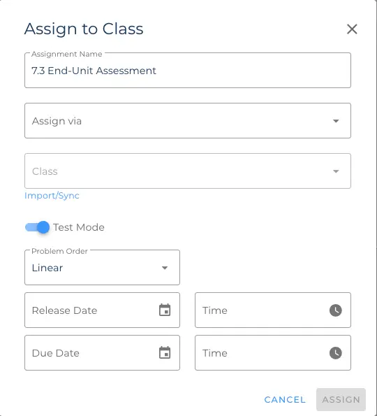 Assign to class - Assistments - Formative Assessment Solutions - Image