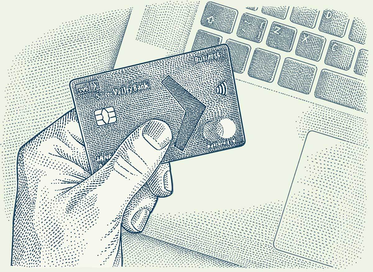 Illustration of an SVB credit card