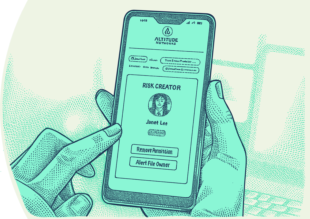 Illustration of a phone using Altitude Networks