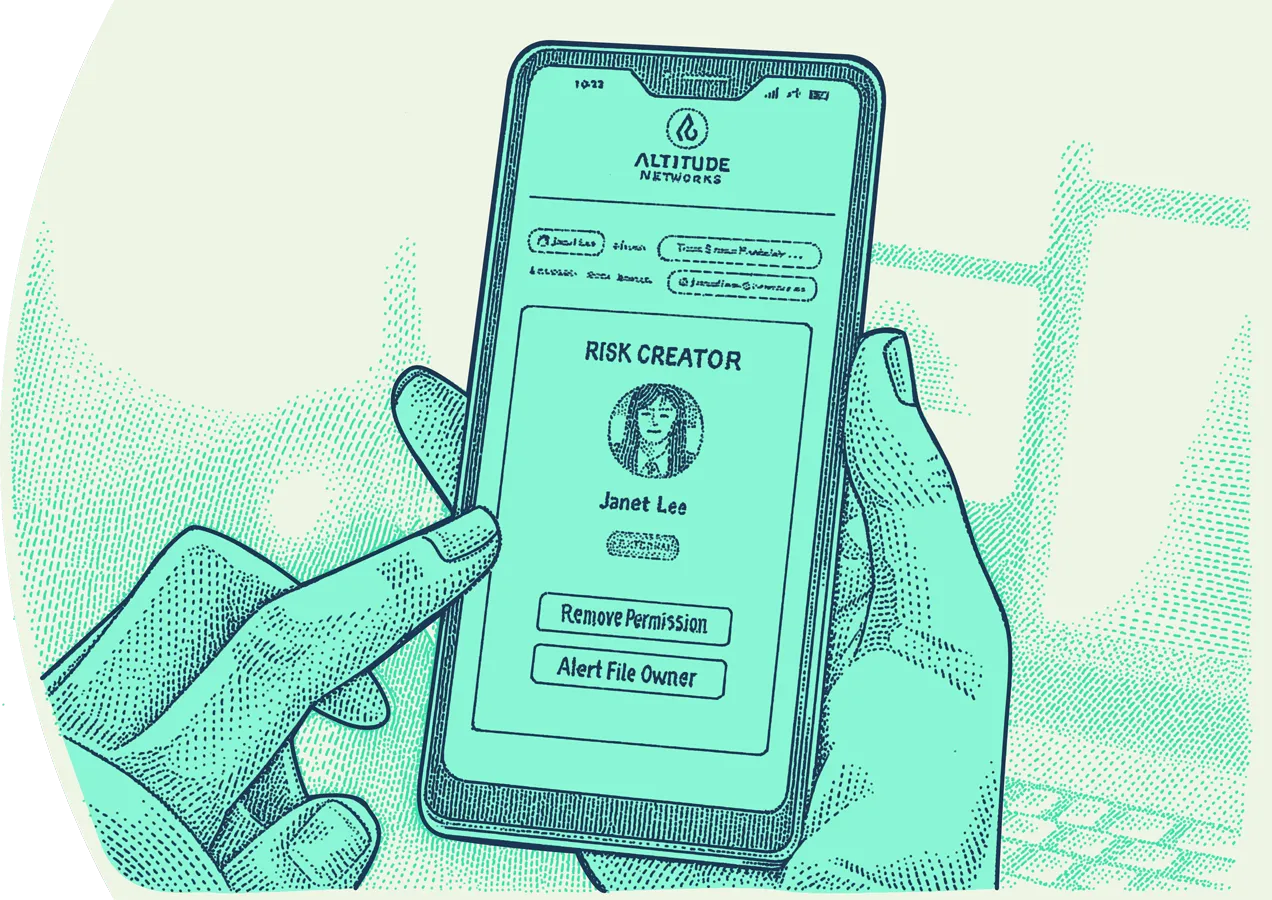 Illustration of a phone using Altitude Networks