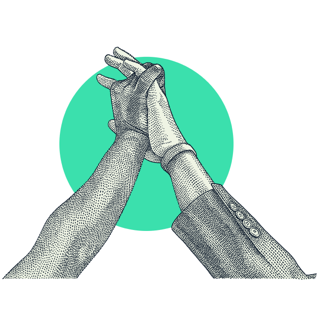 Illustration of a two hands clapping