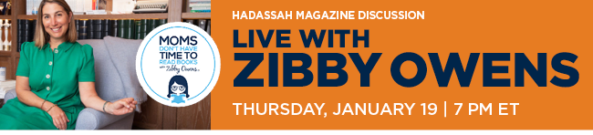 Hadassah Magazine Discussion: Live with Zibby Owens