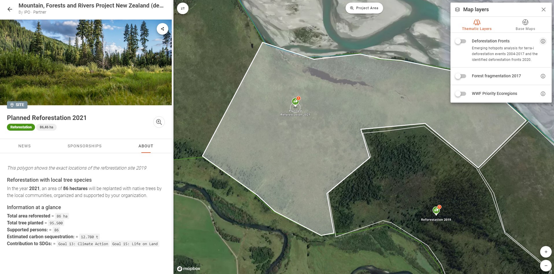 explorer.land: Regrowing confidence in forest restoration projects with maps  and data