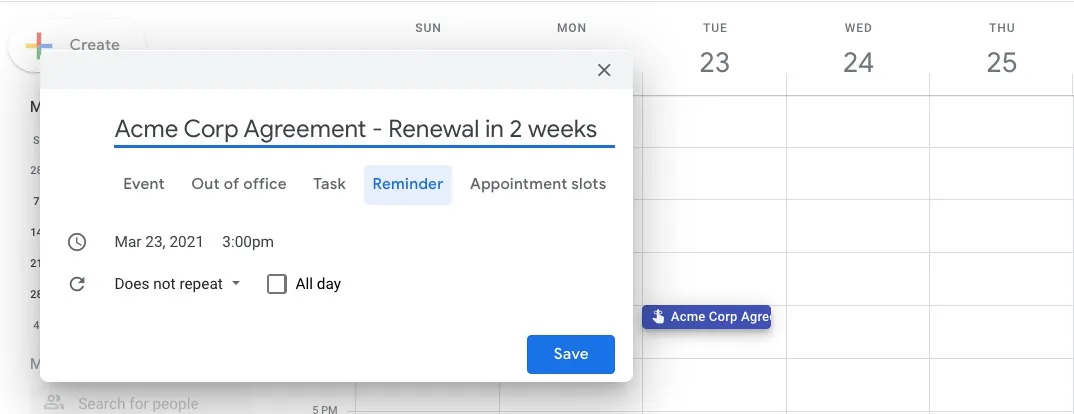 Contract Reminder Software to Set Up Reminders
