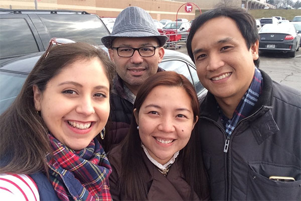 On arrivals, you can’t just go to Target and not take a group selfie! From left to right: Jo (marketing), Ruben (recruiter), and Mary and Mart (the candidates of course!)