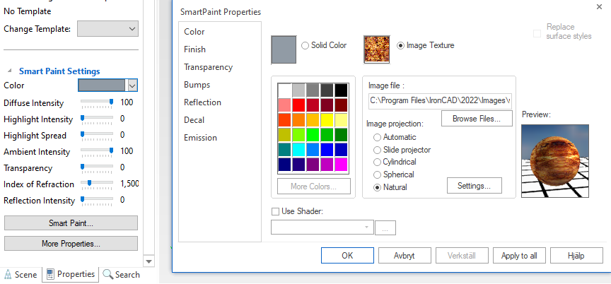 Smart maling IRONCAD