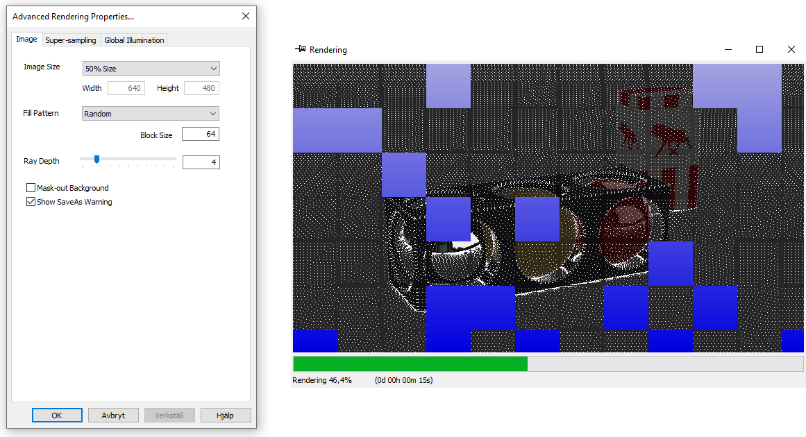 Avanserte gjengivelsesegenskaper