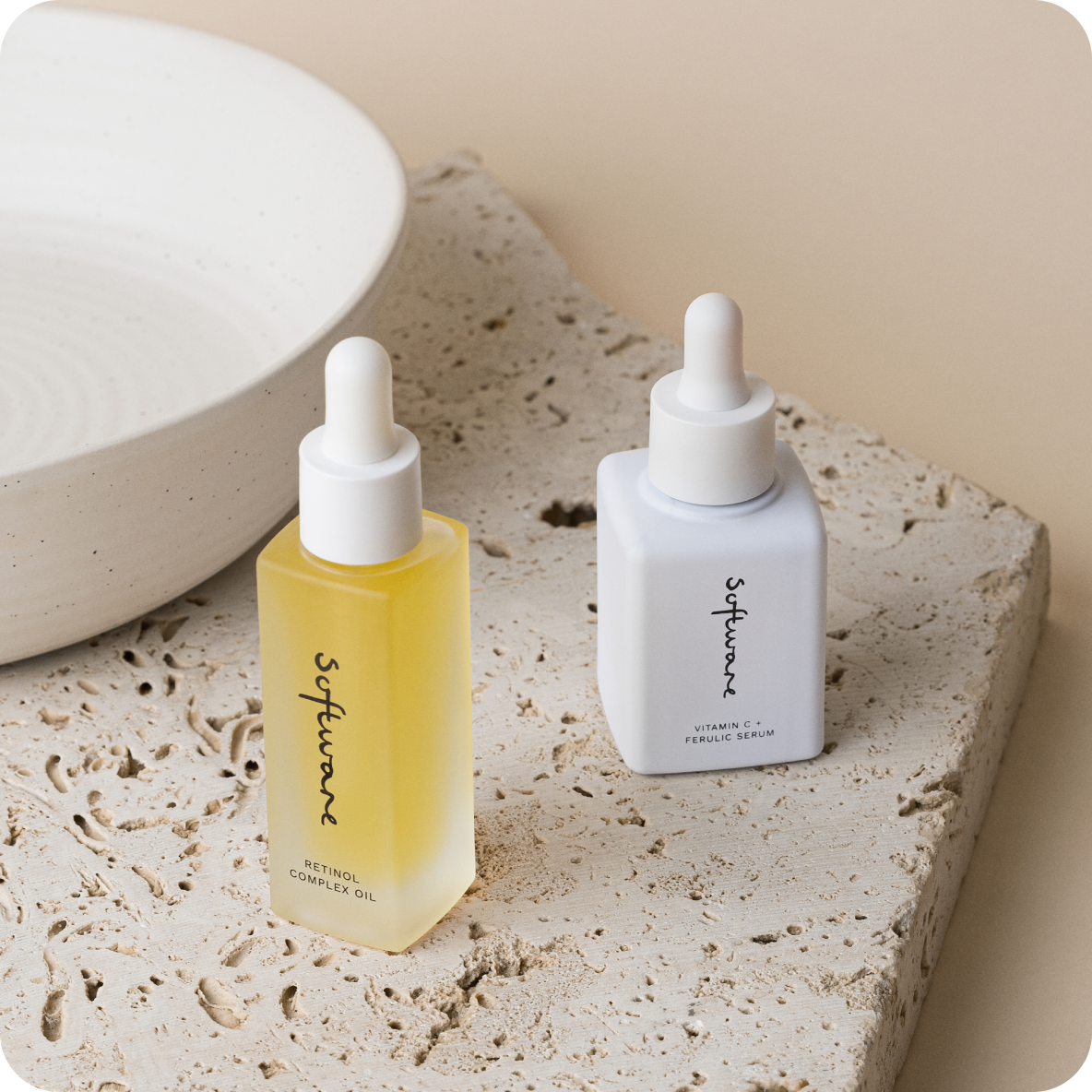 Glow Booster Skincare Set: Vitamin C Serum + Retinol Oil | Software