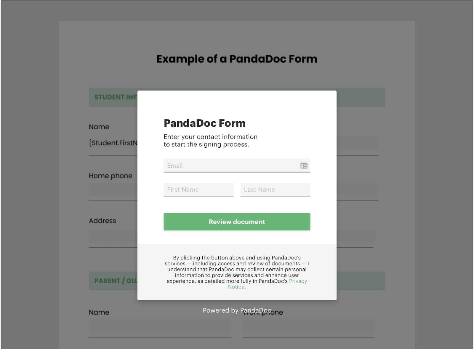 pandadoc form