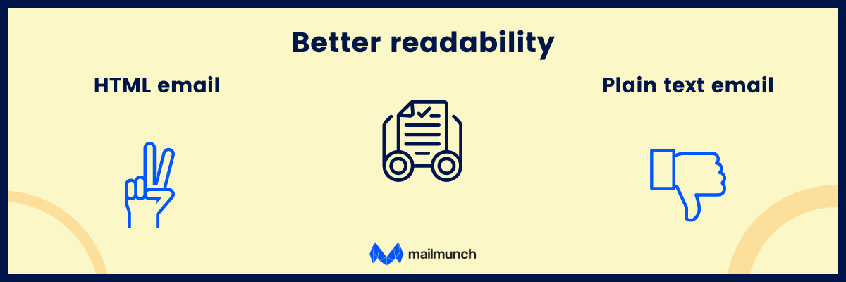 HTML email is better to read