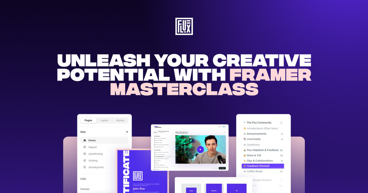 The Framer Masterclass Learn how to build websites fast with Framer