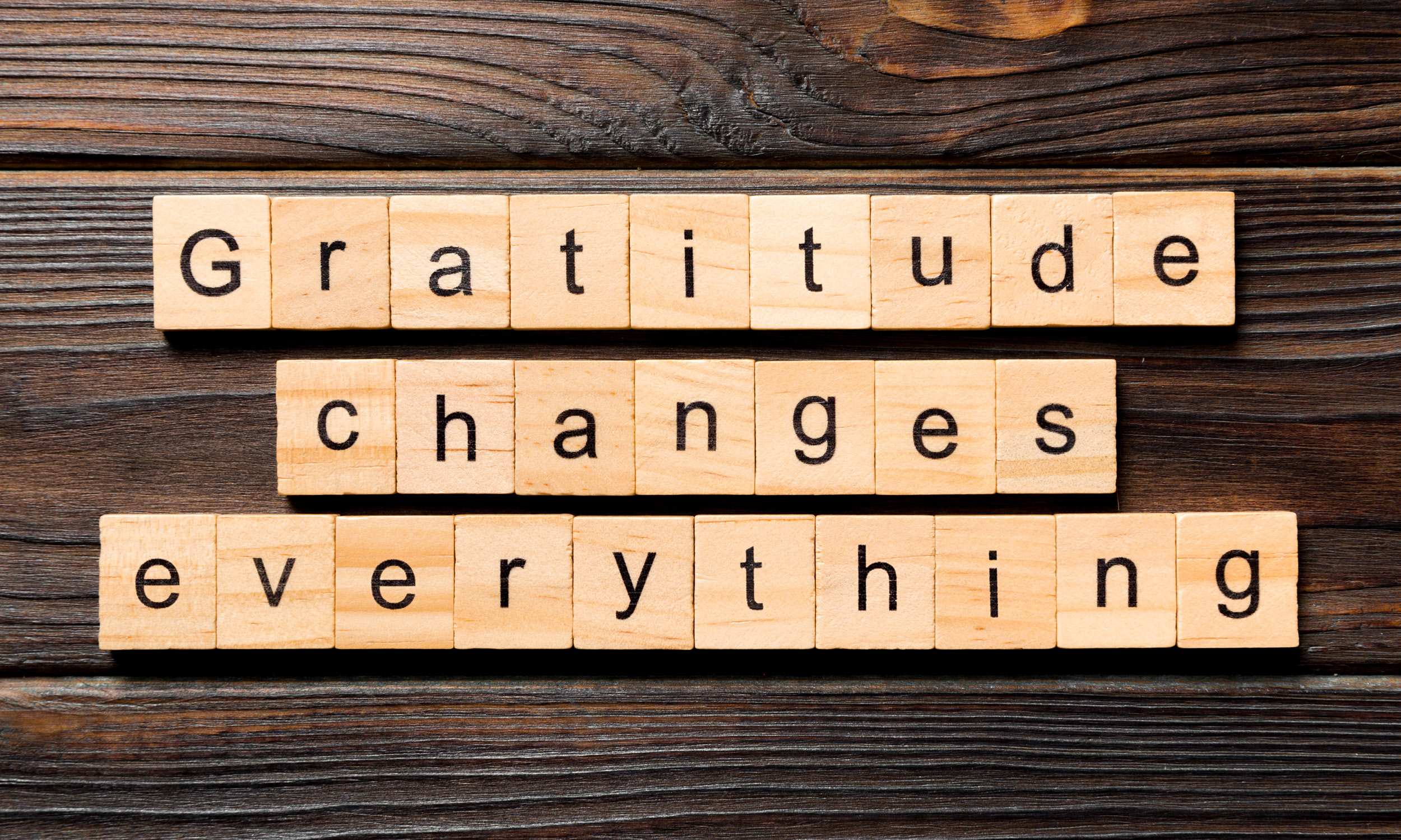 To be great, be grateful