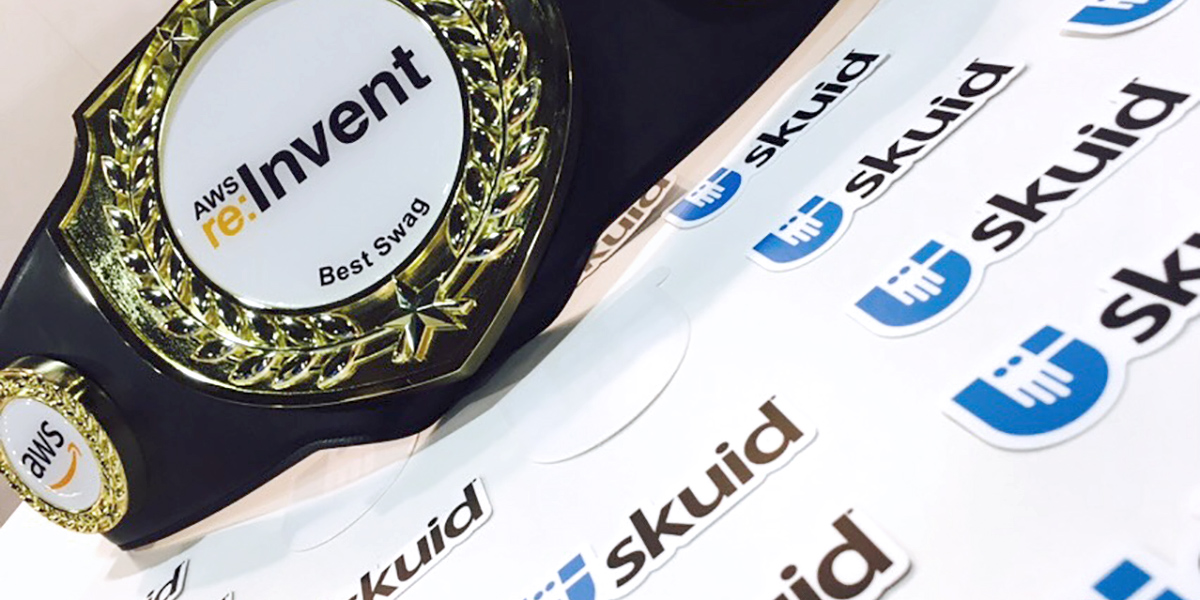 Building more human-centered software at AWS re:Invent 2017|Best swag at aws reinvent|skuid demo at aws reinvent
