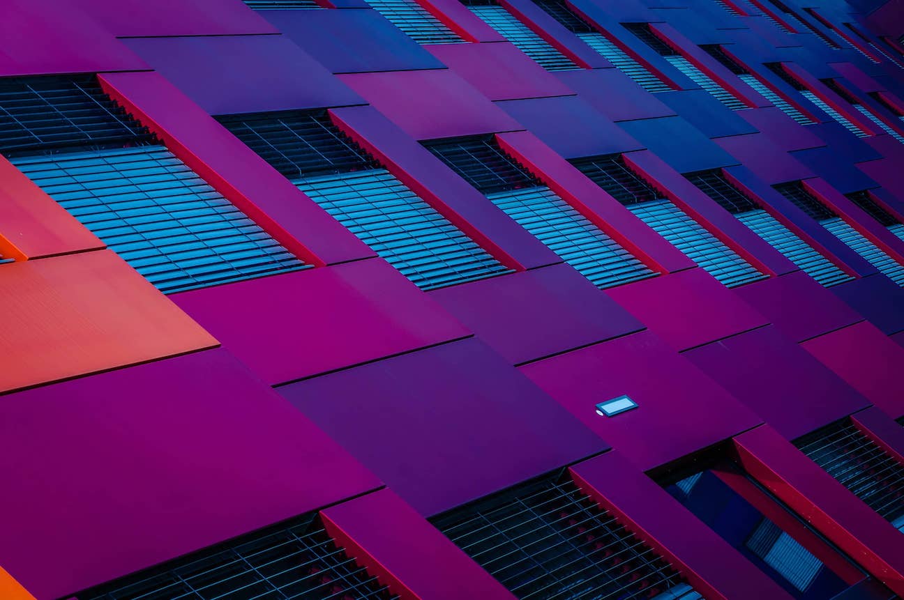 Colorful building with windows