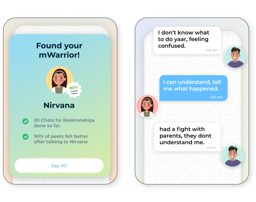 Screen shots of the jumpingMinds app