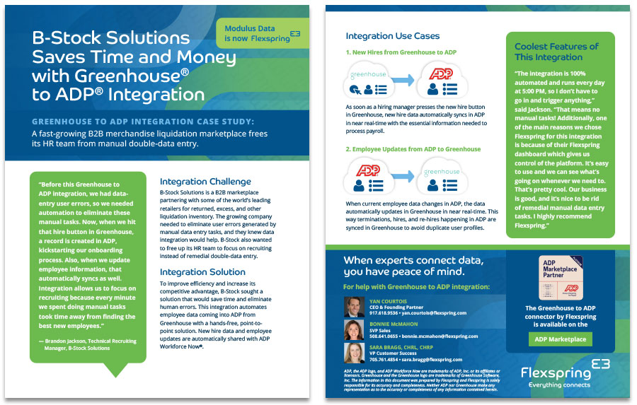 BStock Solutions Saves Time and Money with Greenhouse to ADP Integration