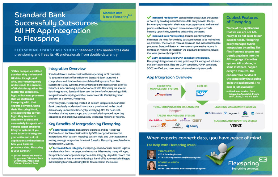 Standard Bank Successfully Outsources All HR App Integration to Flexspring