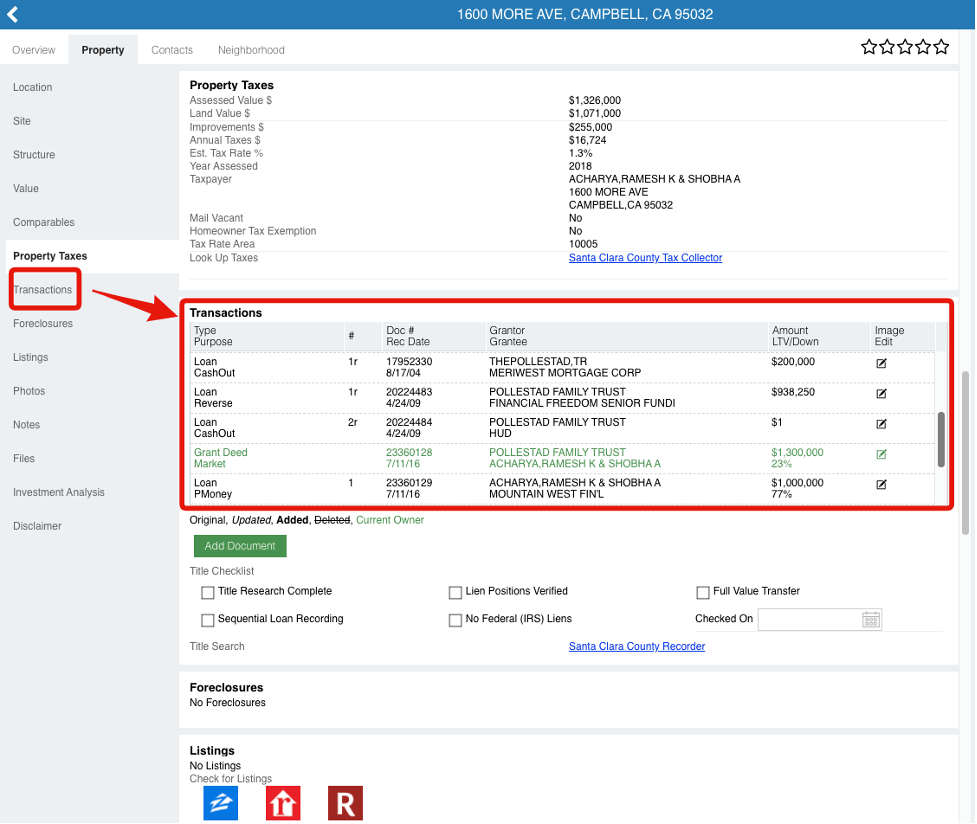 Review title history of a distressed property you want to pursue