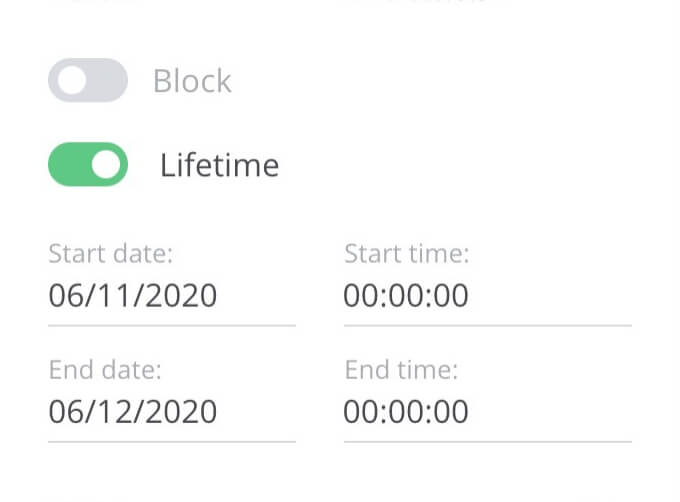 Content Blocking and Lifetime