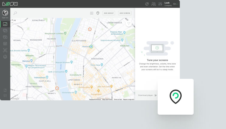 Knowlege-base: Screens on the Map