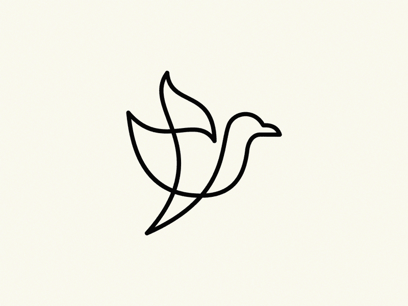 Example of a simple line drawing by Yuri Kartashev that functions beautifully as a logomark.