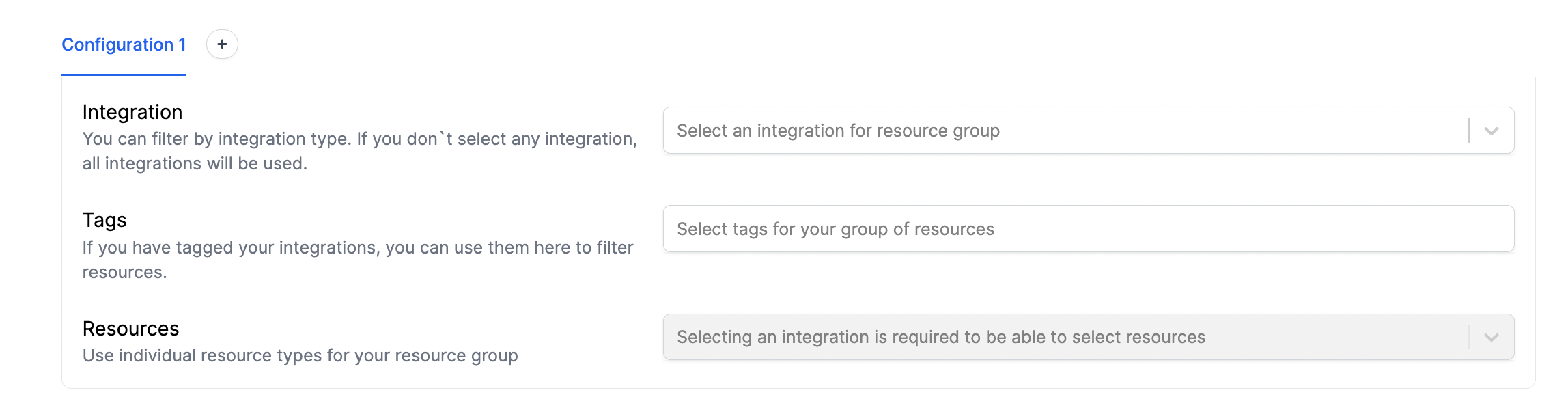 resource group configuration