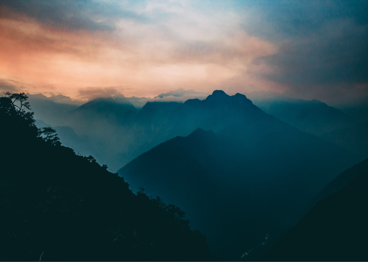 Image of dark mountain during dusk and Ketamine Treatment