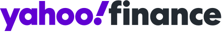 Yahoo Finance logo. Featuring "yahoo" in purple and an exclamation mark and "finance" in black on a white background. Virbela Customer