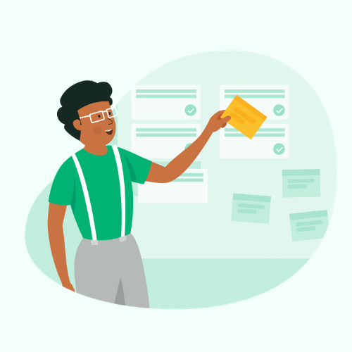 Employee working in a hybrid workplace environment with ability to work successfully at home and in the office.