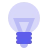 Light purple and inverted light bulb icon.
