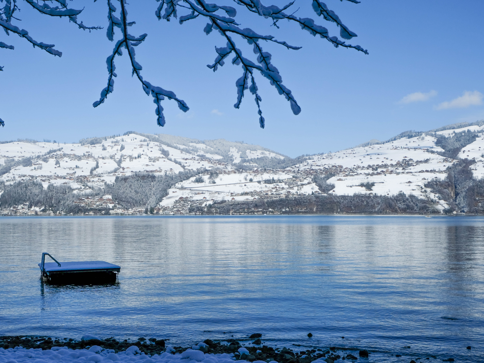 Frau mit Blick auf Thunersee