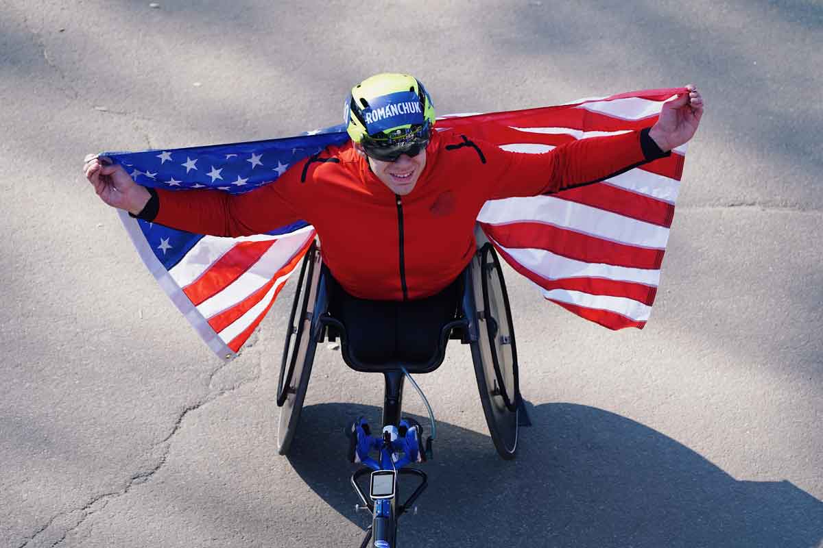 Daniel Romanchuk with USA flag