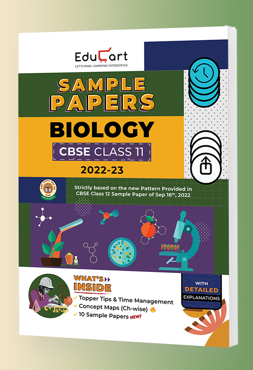 Educart CBSE Class 11 BIOLOGY Sample Papers 202223, 42 OFF