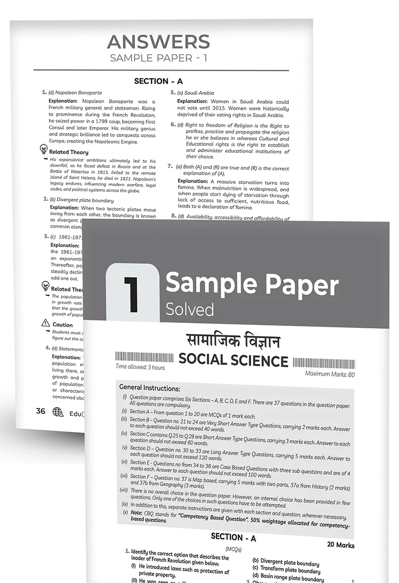 Educart CBSE Sample Paper Class 9 Social Science for 202324 exams