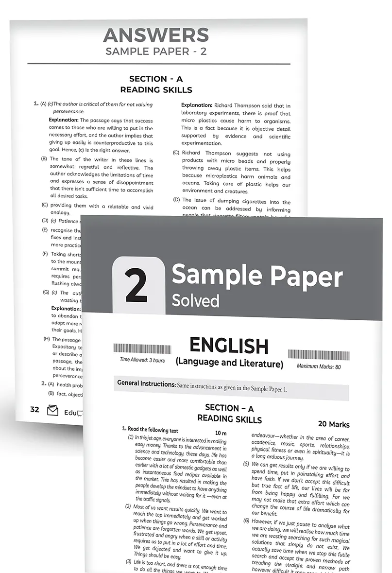 Educart CBSE Sample Paper Class 9 English Language and Literature for 202324 Exams