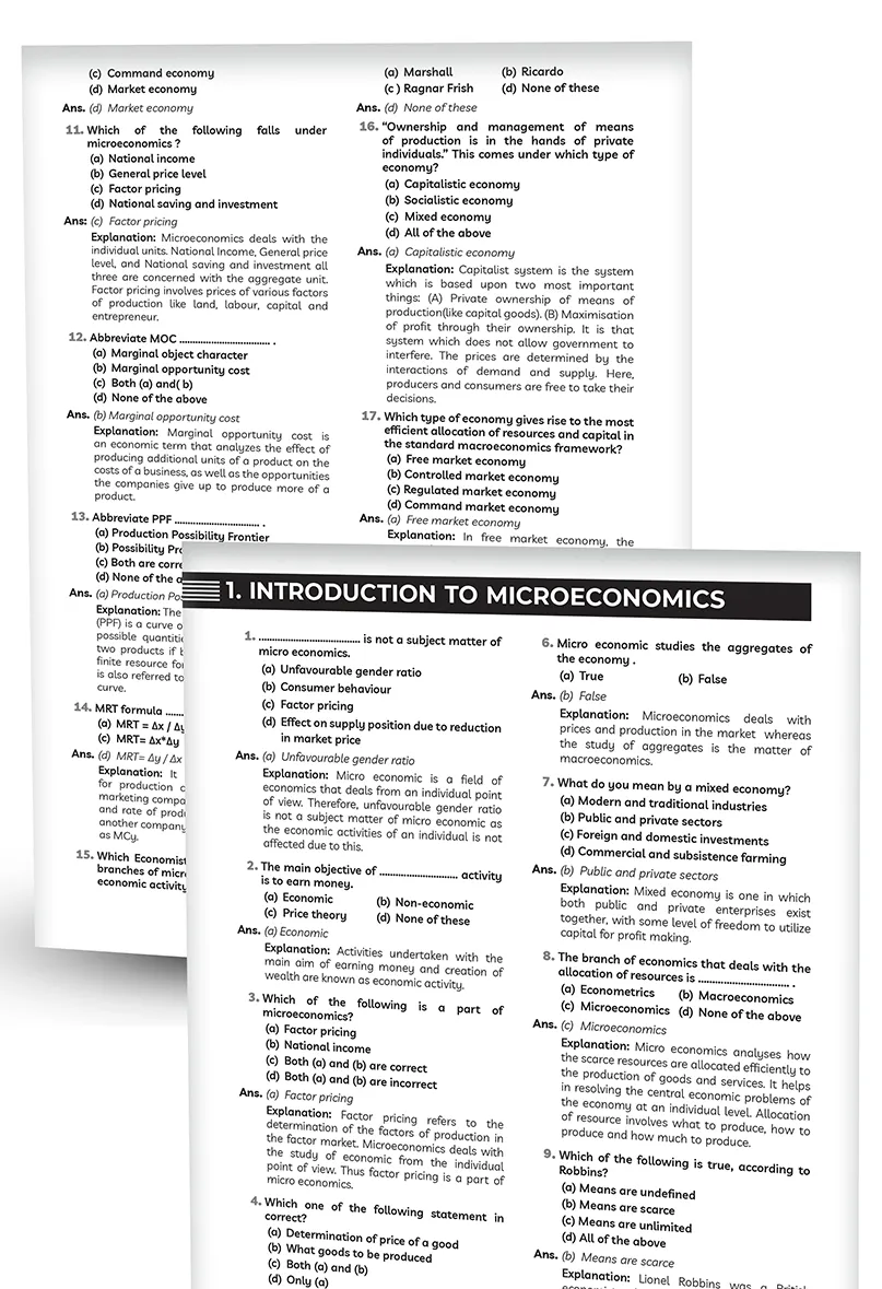 Educart Economics Section-2 NTA CUET UG Entrance Exam Book 2024 Final Revision (100% based on 2023 official CUET Online Paper)