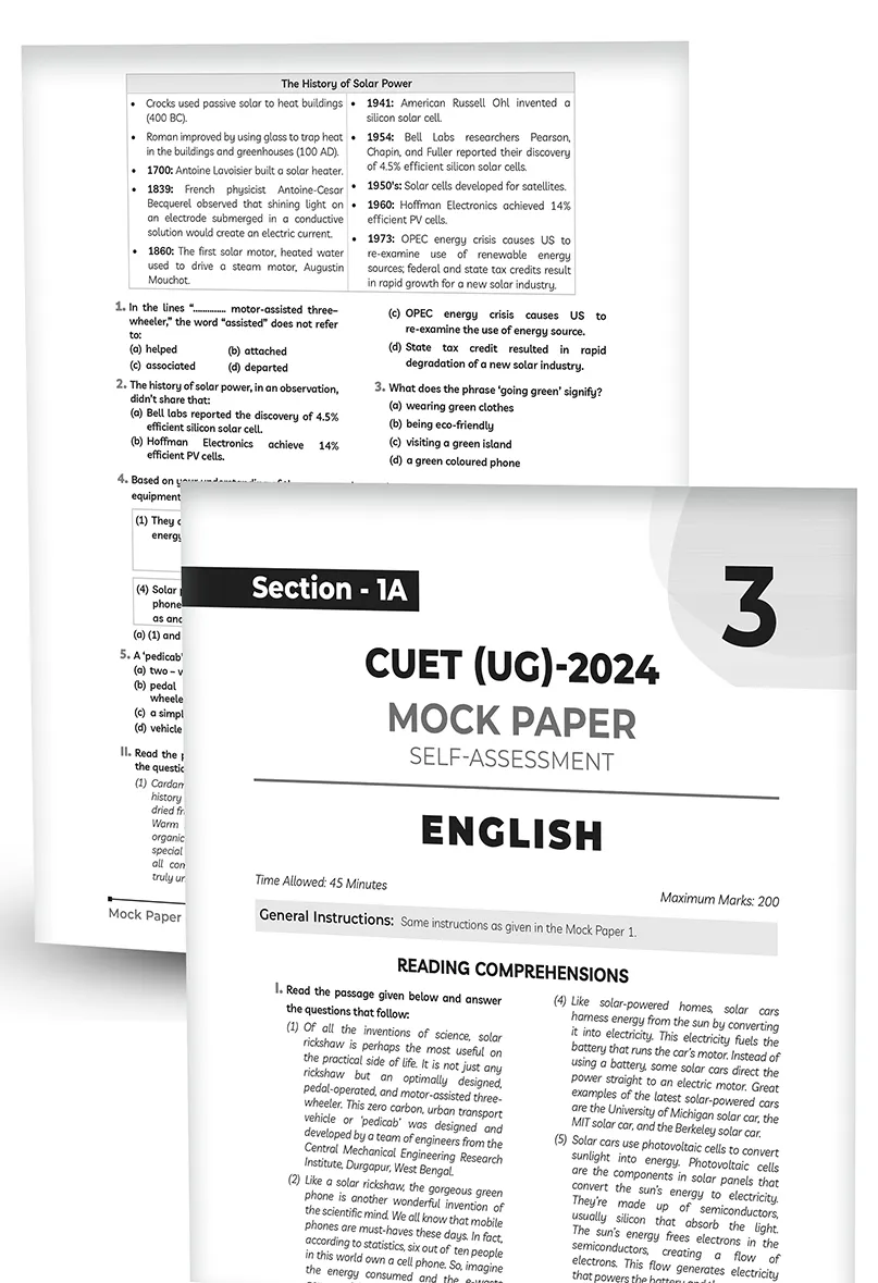 Educart CUET UG 2024 English Mock Papers 2024 (Section IA, new NTA syllabus)