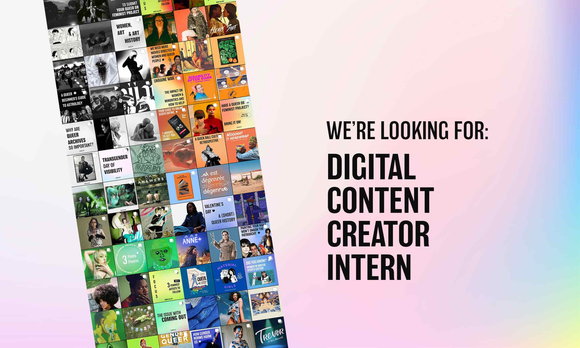 internship offer digital content creator