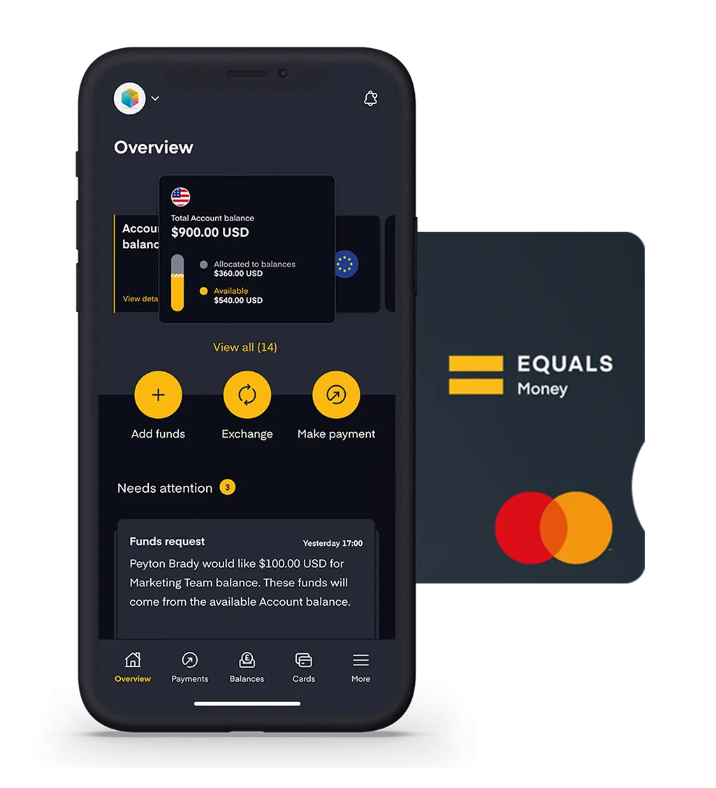 Equals Spend card and app