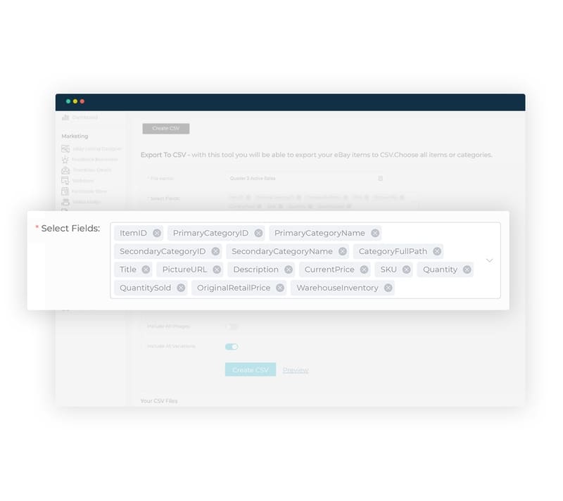 Export eBay Listings to CSV 3Dsellers Report Center