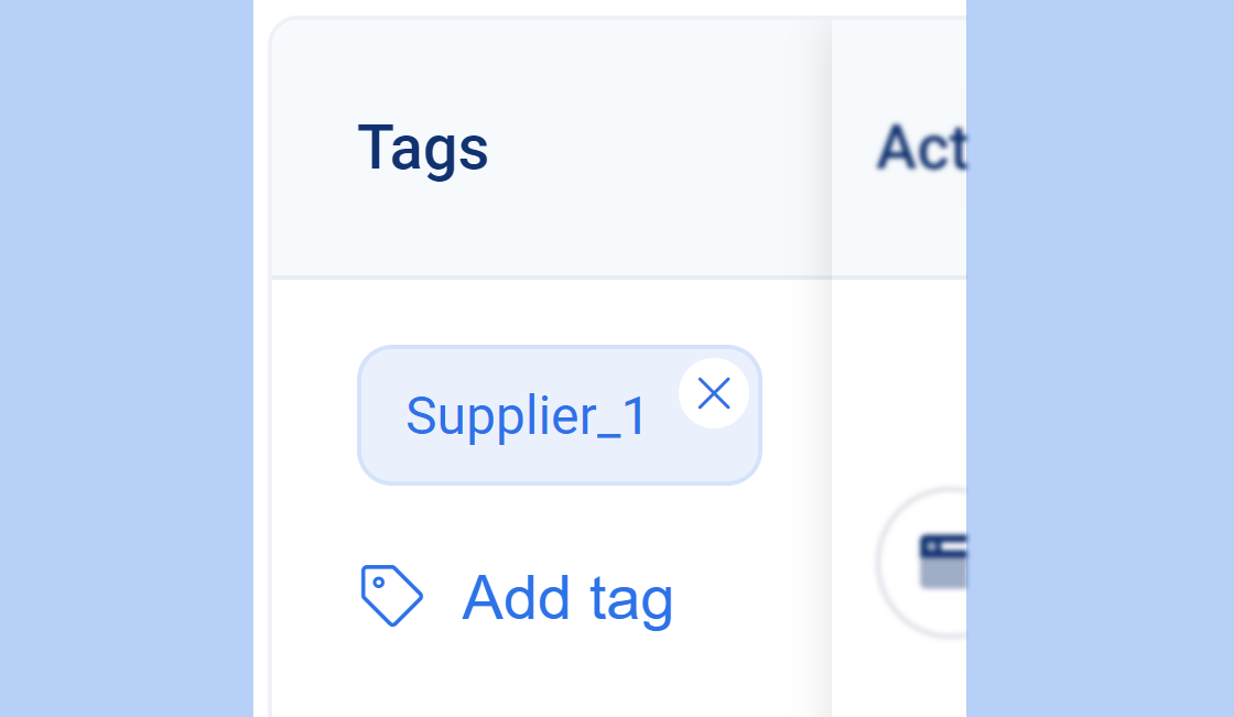 tag of supplier on 3Dsellers platform