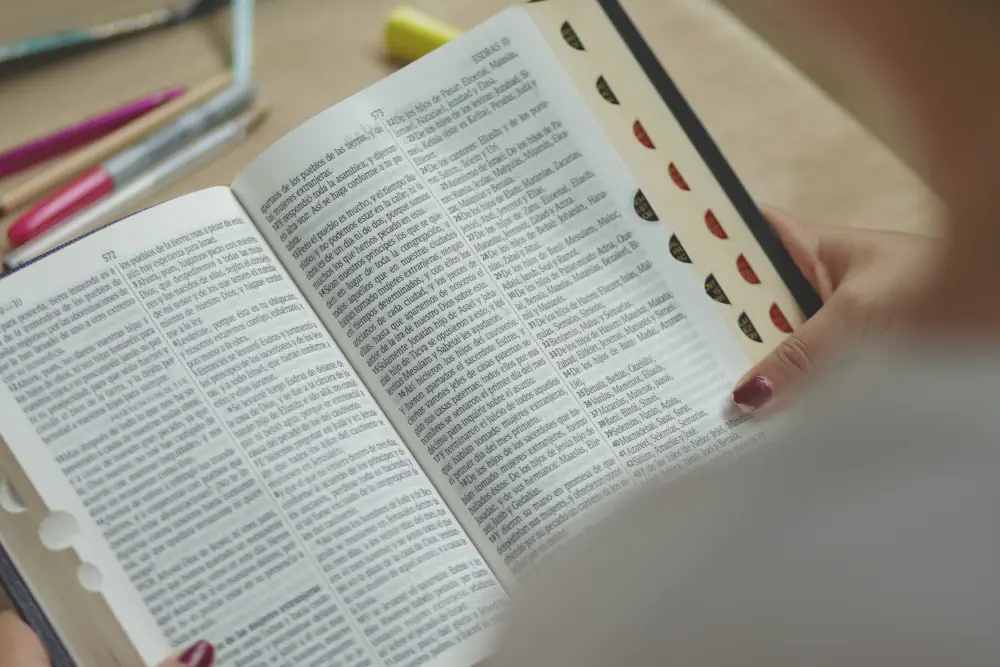 A Christian reading their Bible