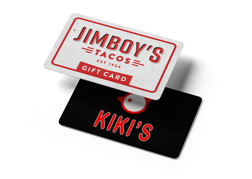 Image of two restaurant gift cards