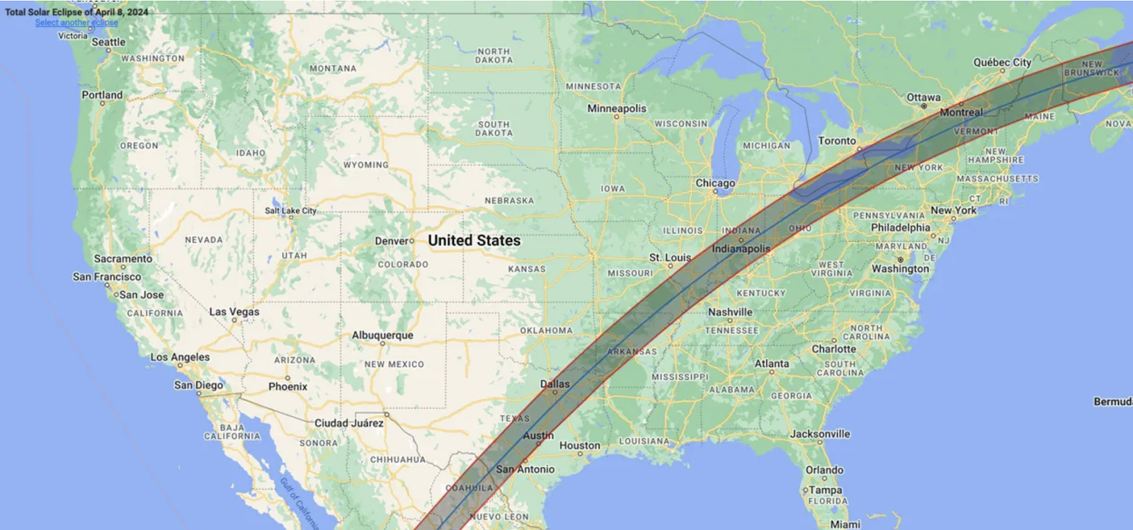 April 8 2024 Solar Eclipse Path Europe Image To U
