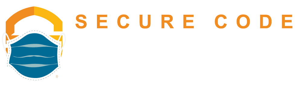 Secure Code Warrior says 'Please wear a mask' and keep everybody safe. Secure Code Warrior Logo