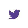 Purple Twitter icon in PNG